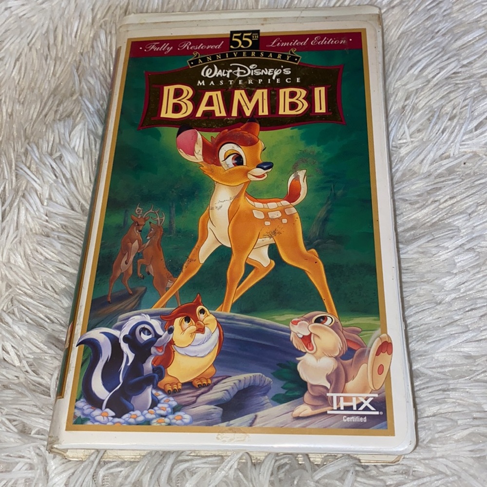 Vintage Walt Disney Bambi VHS tape home movie very good condition w clam case